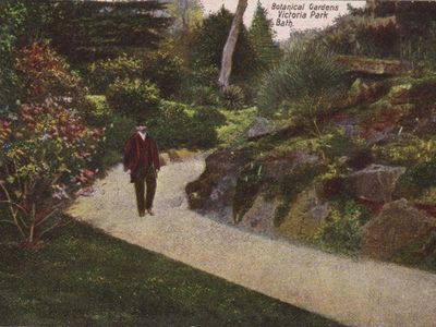 Vintage postcard: Botanical Gardens, Bath, UK, 1907
