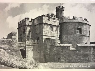 Vintage postcard: Pendennis Castle, Falmouth, UK