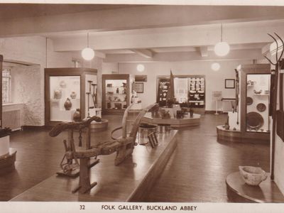 Vintage postcard: Buckland Abbey, UK, 1957