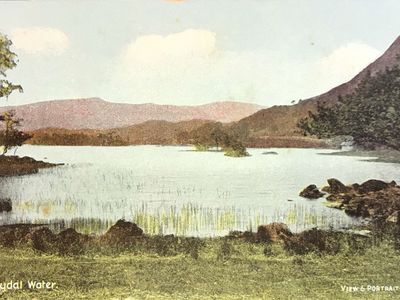 Vintage postcard: Rydal Water, Cumbria, UK, 1902