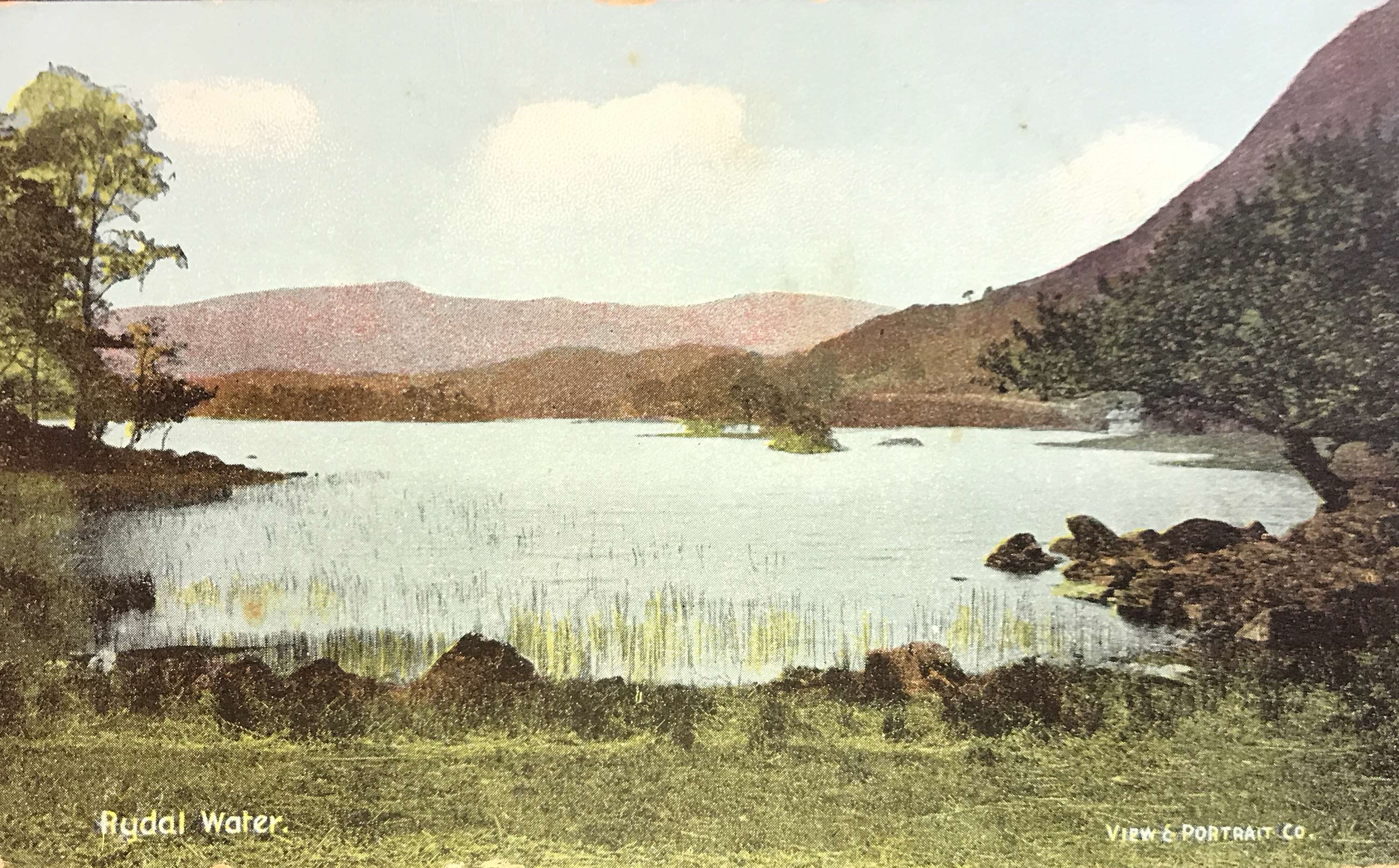 Vintage postcard: Rydal Water, Cumbria, UK, 1902