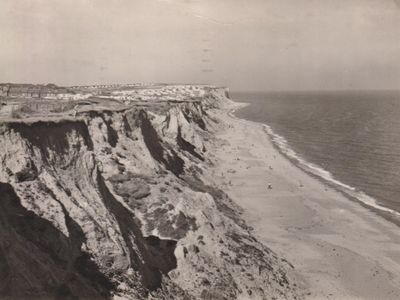 Vintage postcard: East Runton, Norfolk, UK, 1956