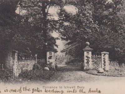 Vintage postcard: Ickwell Bury, UK, 1907