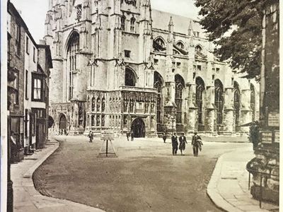 Vintage postcard: Canterbury Cathedral, Kent, England, 1937