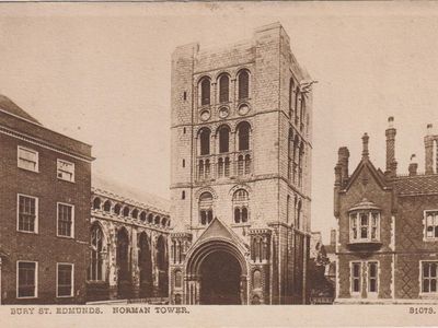Vintage postcard: Bury St Edmunds, UK