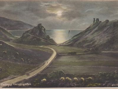 Vintage postcard: Lynton, UK, 1924