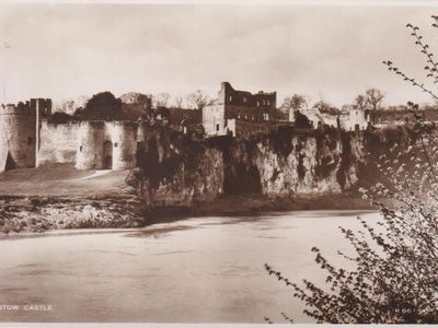 Vintage postcard: Chepstow Castle, UK