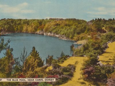 Vintage postcard: Corfe, Dorset, UK, 1961