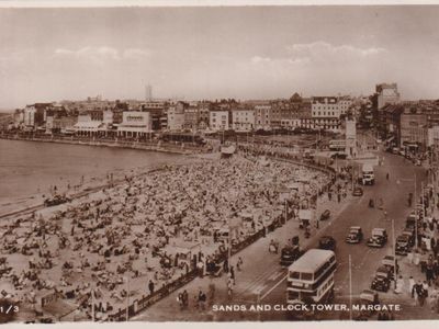 Vintage postcard: Clock Tower, Margate, UK, 1958