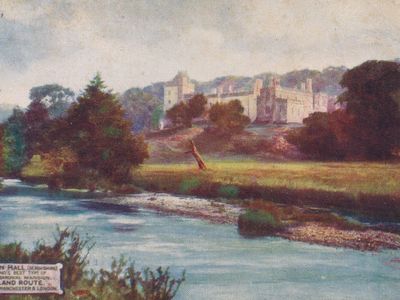 Vintage postcard: Haddon Hall, UK, 1907