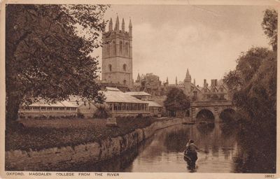 Vintage postcard: Magdelen College, Oxford, Oxford, 1939