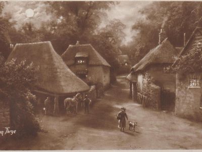 Vintage postcard: Cockington Forge, UK