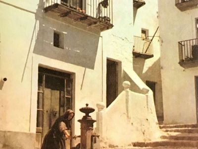 Vintage postcard: Ibiza Street Scene, Ibiza, Spain, 1961