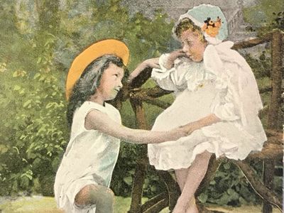 Vintage postcard: I do love you children, UK, 1911