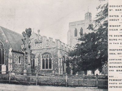 Vintage postcard: Herne Church, UK, 1904