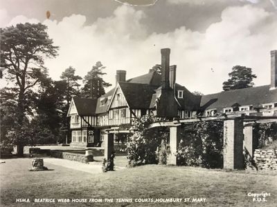 Vintage postcard: Beatrice Webb House, Holmbury St Mary, 1964