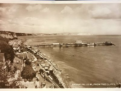 Vintage postcard: Shanklin Pier, Isle of Wight, UK, 1958
