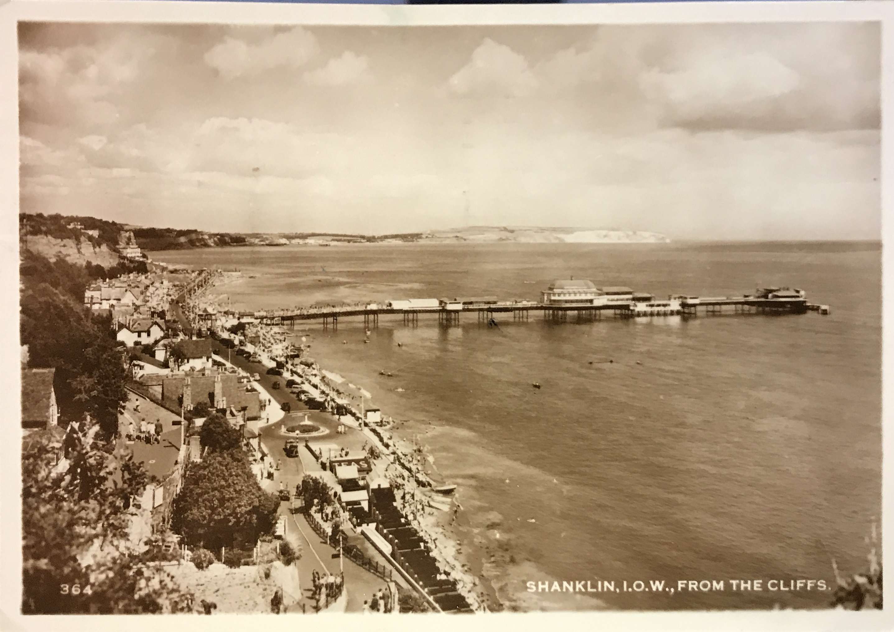Vintage postcard: Shanklin Pier, Isle of Wight, UK, 1958