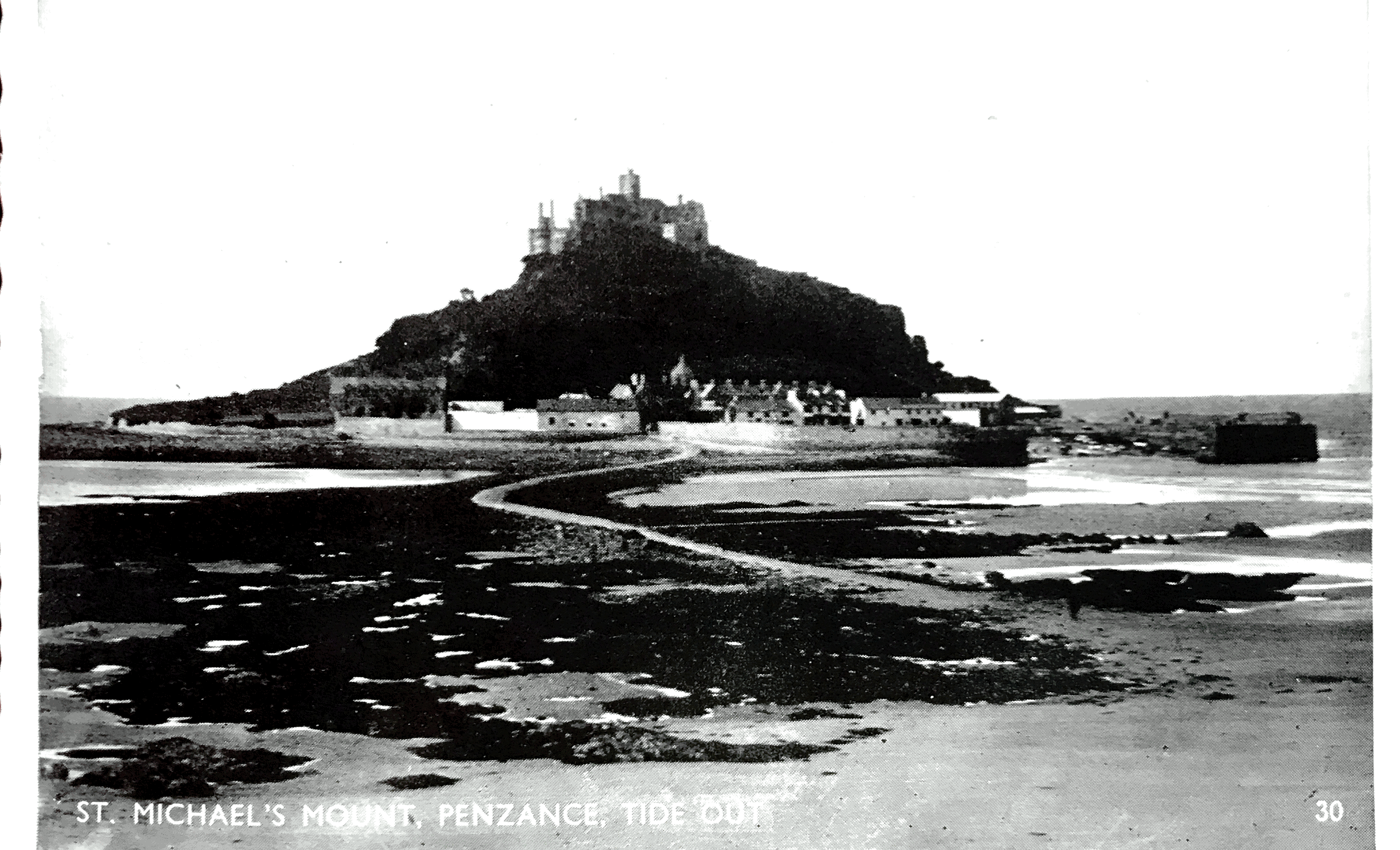 Vintage postcard: St Michaels Mount, Penzance, UK, 1962