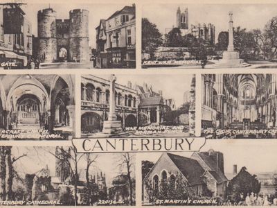 Vintage postcard: Canterbury, UK, 1946