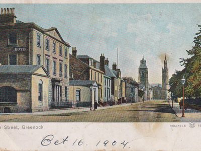Vintage postcard: Greenock, Scotland, 1904