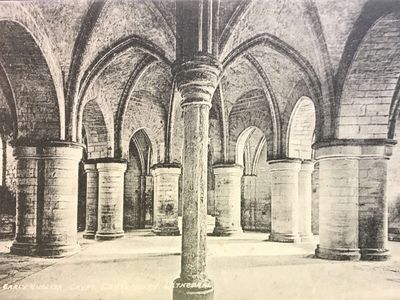 Vintage postcard: Crypt, Canterbury Cathedral, Canterbury, UK