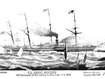 Vintage postcard: Great Western Steamship