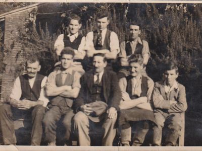 Vintage postcard: Group of Men